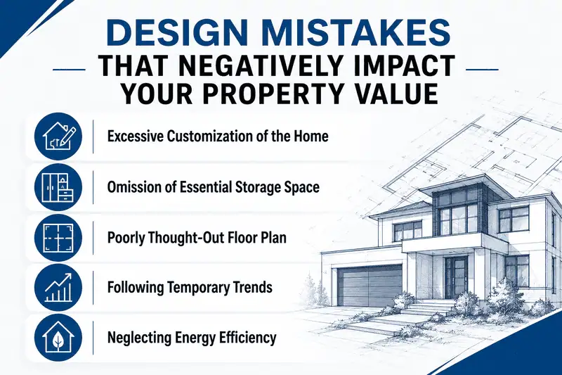 Common home design mistakes that can negatively impact property value