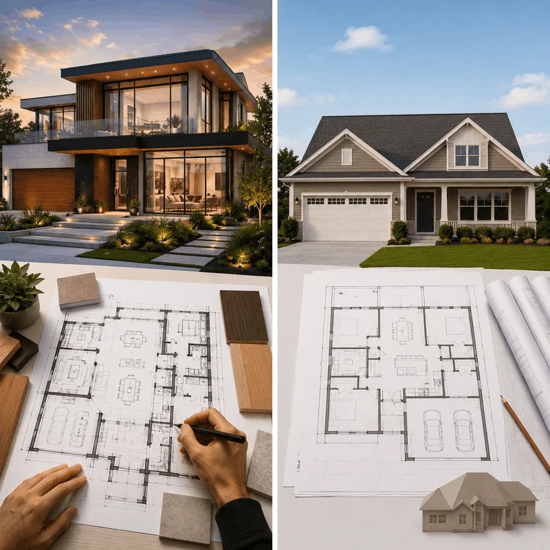 Custom home design vs standard home plans comparison