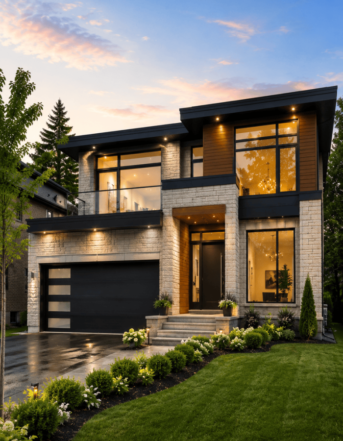 Modern custom home design in Mississauga by Dinh Design